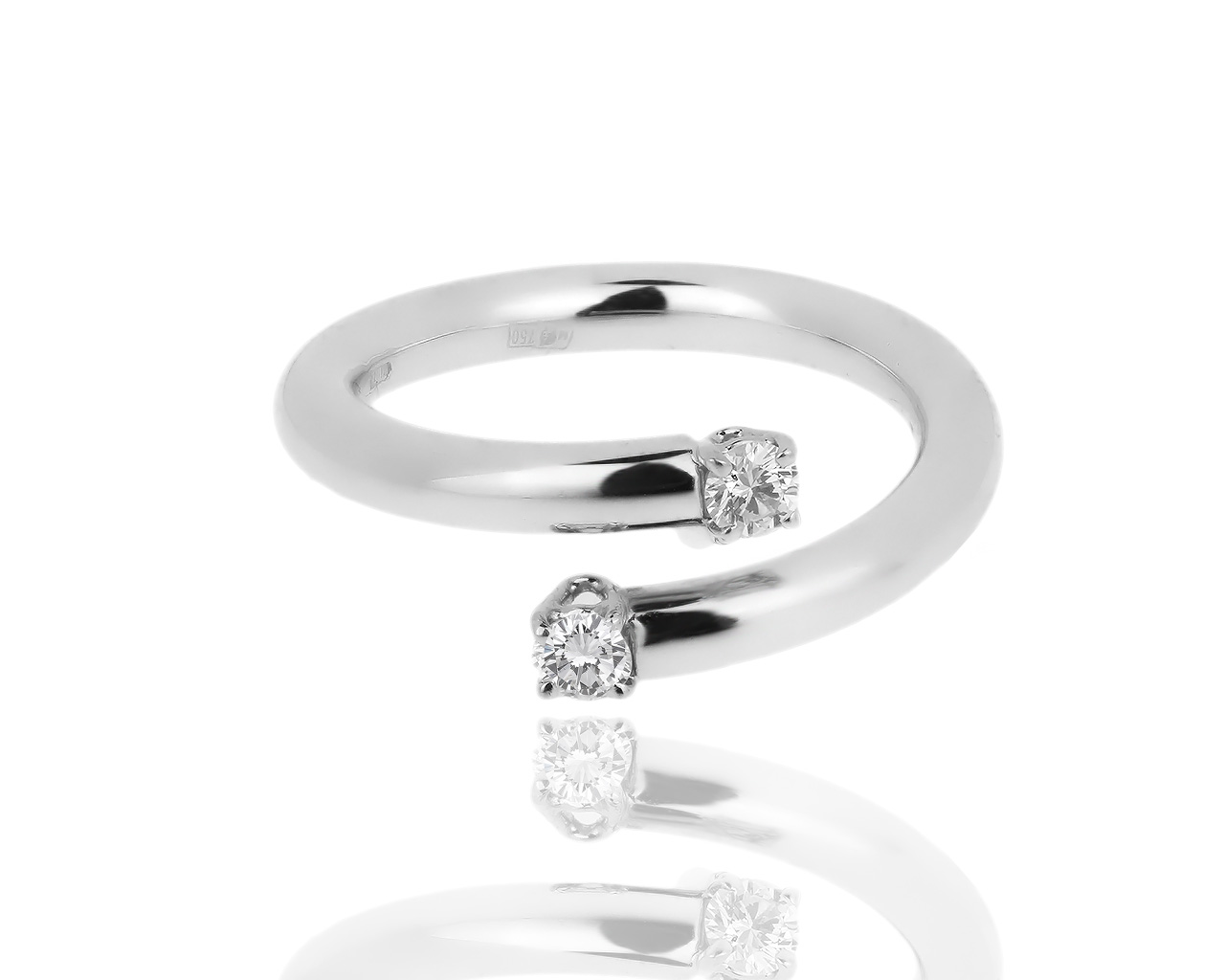 Оригинальное золотое кольцо с бриллиантами 0.18ct Giorgio Visconti 090319/7
