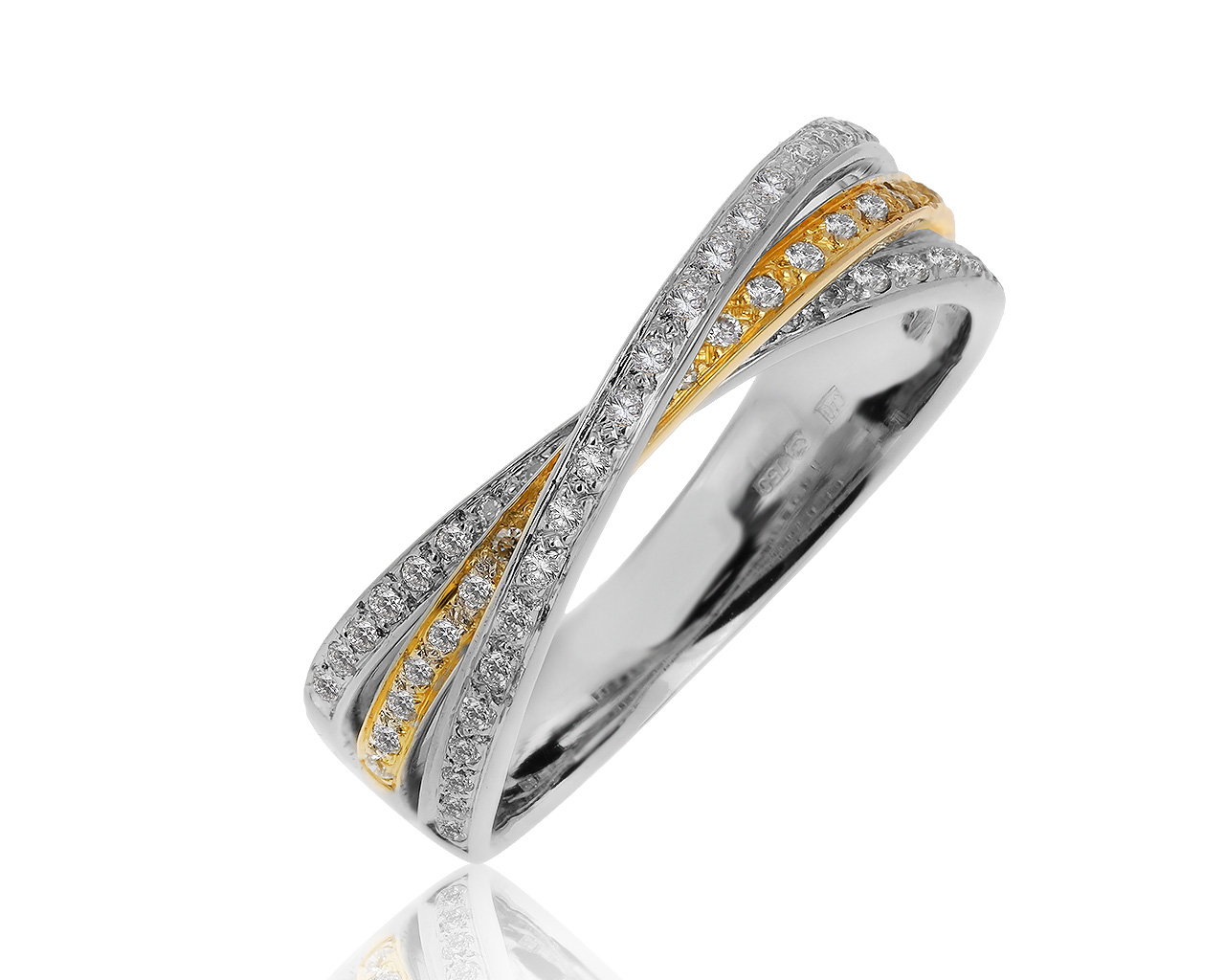 Модное золотое кольцо с бриллиантами 0.25ct 280220/13 Модное золотое кольцо с бриллиантами 0.25ct 280220/13