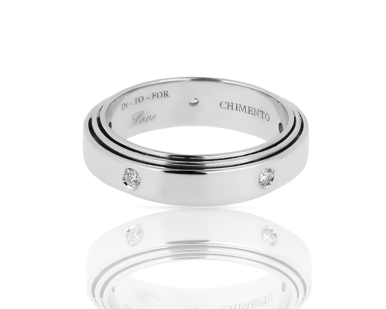 Оригинальное золотое кольцо с бриллиантами 0.15ct Chimento