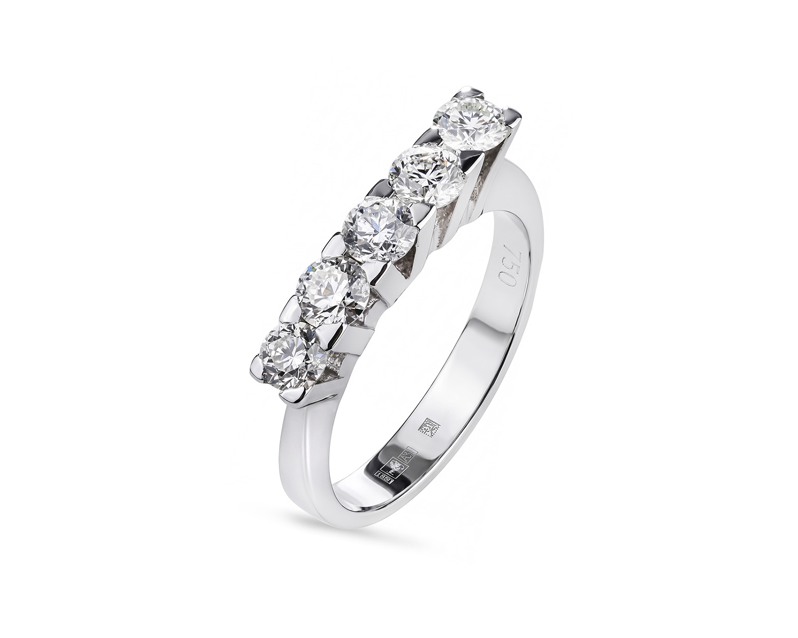 Золотое кольцо с бриллиантами 0.95ct 130326/2