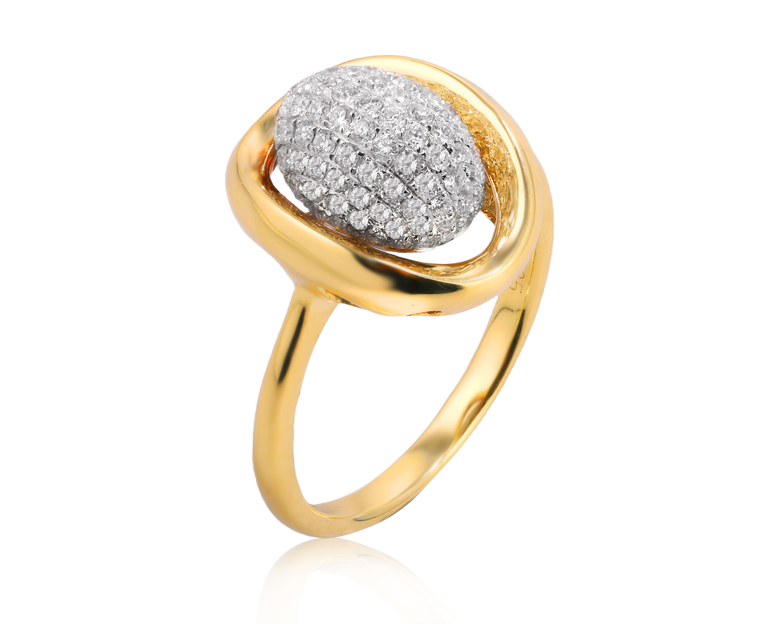 Золотое кольцо с бриллиантами 0.62ct 241025/7