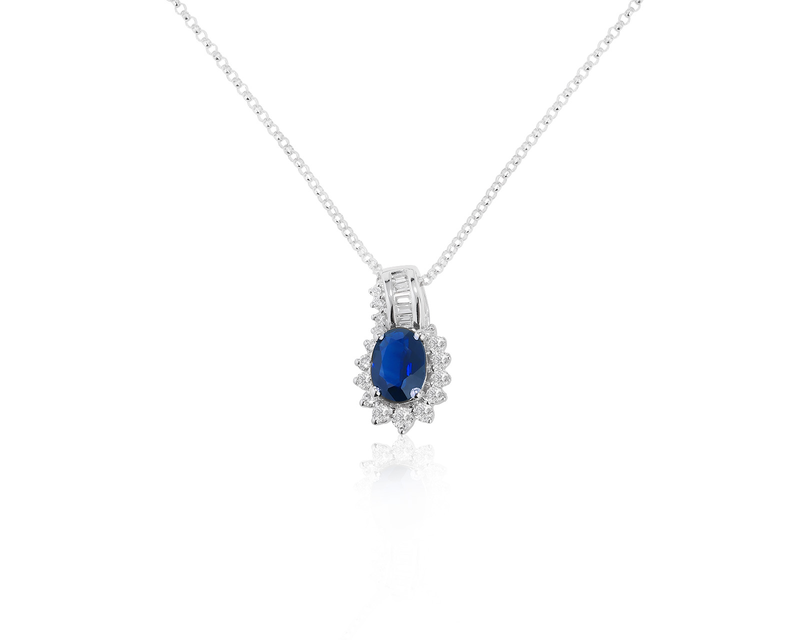 Стильный золотой кулон с сапфиром 1.09ct 191121/7