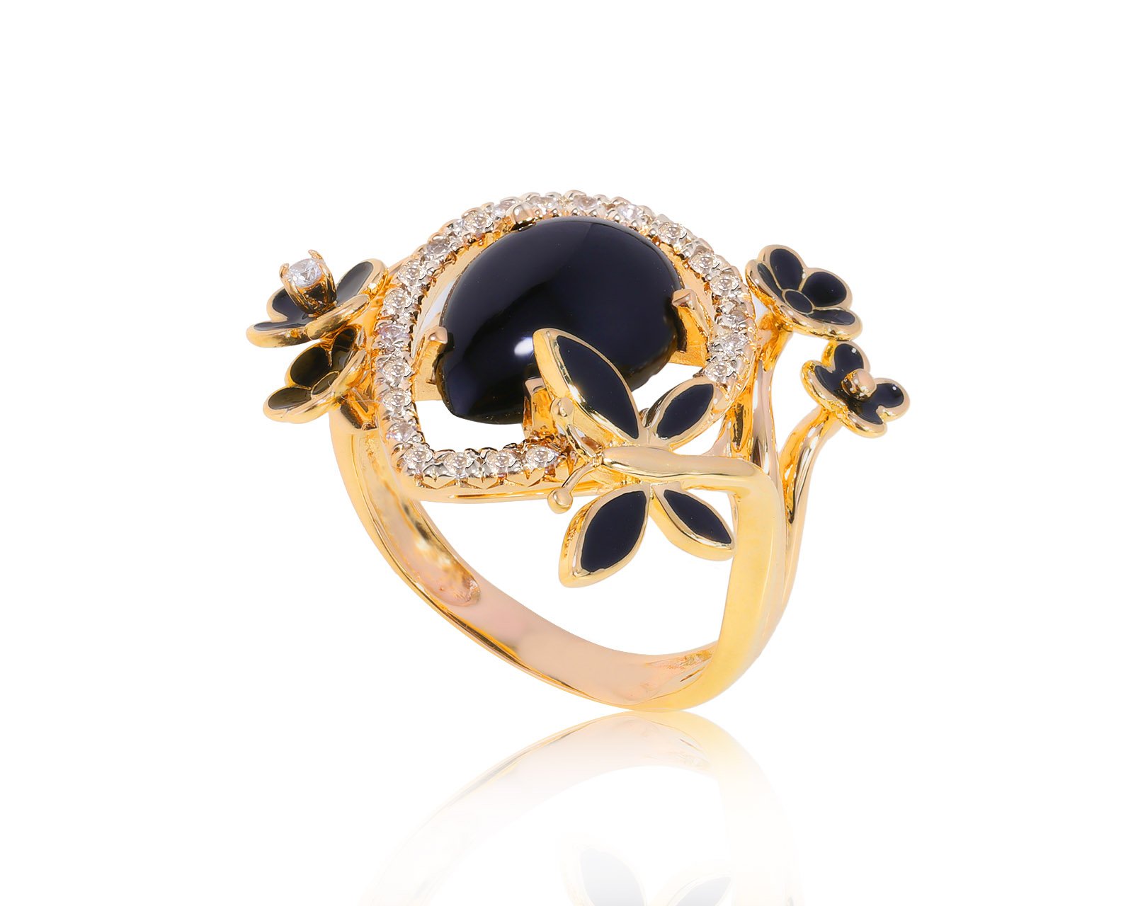 Оригинальное золотое кольцо Roberto Bravo Black Magic 051022/17