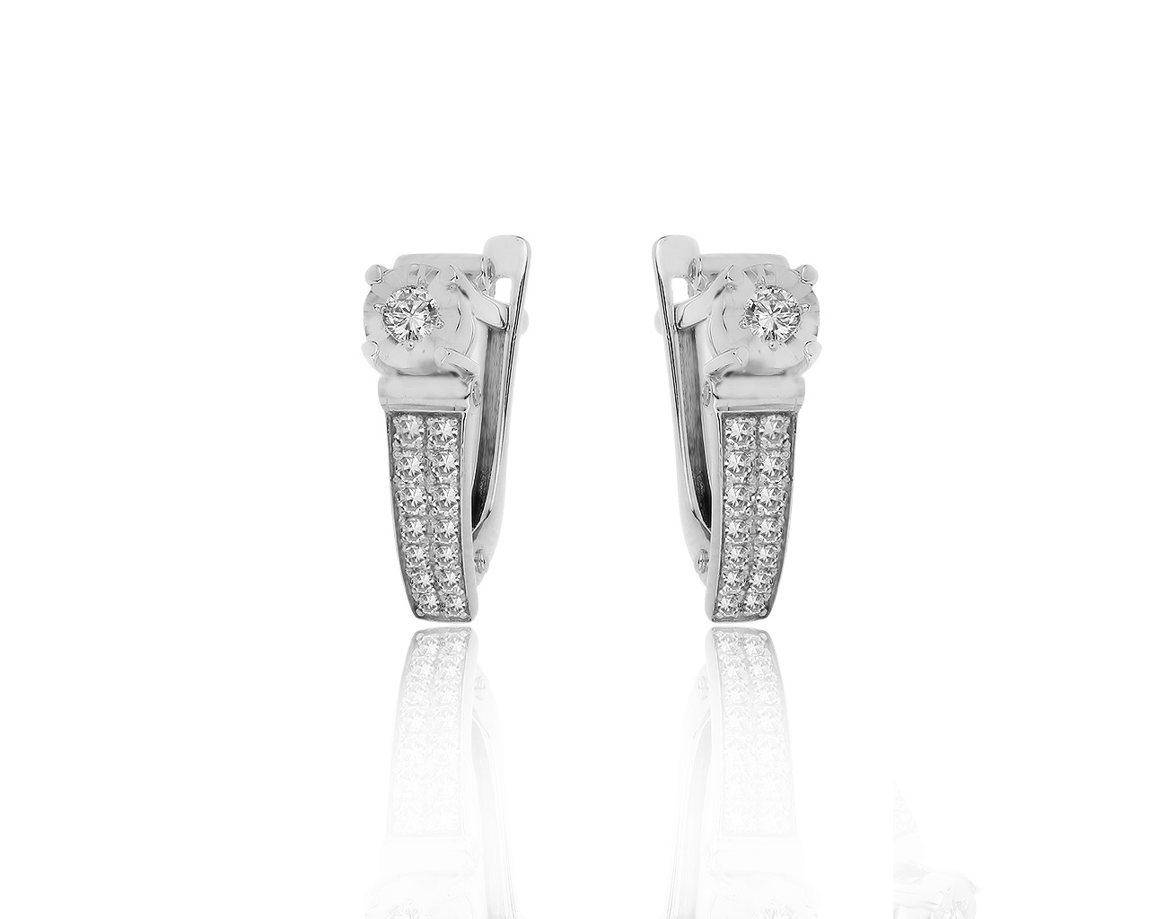 Роскошные золотые серьги с бриллиантами 0.28ct 050220/8