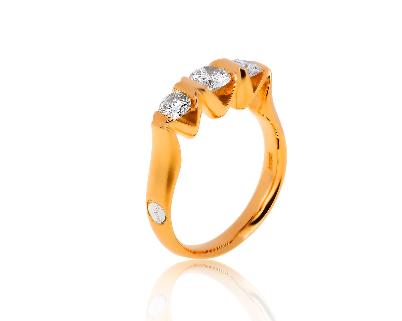 Оригинальное золотое кольцо с бриллиантами 0.95ct Luca Carati