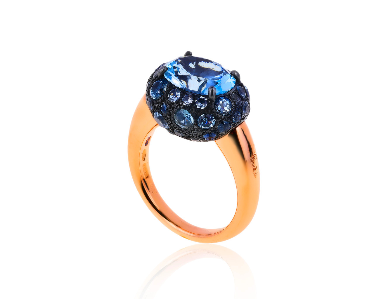 Оригинальное золотое кольцо с топазами 4.70ct Pomellato 170220/8