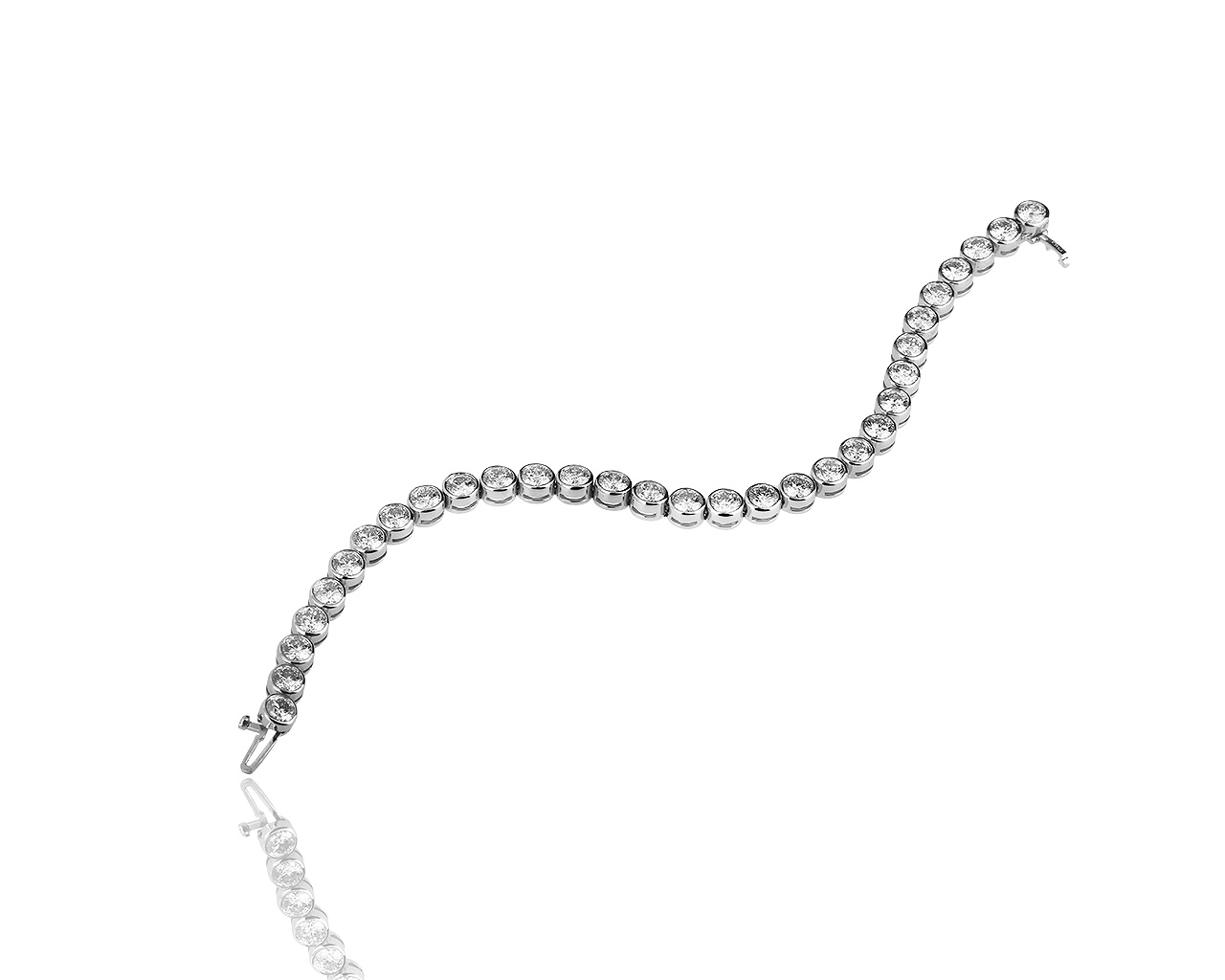 Лаконичный золотой браслет с бриллиантами 10.09ct 040619/13