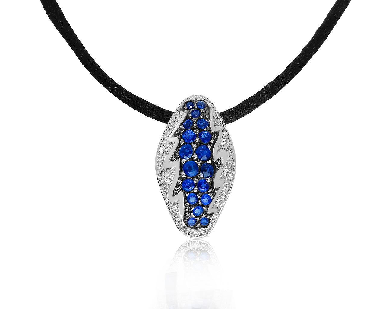 Красивый золотой кулон с сапфирами 0.46ct 170321/2 Красивый золотой кулон с сапфирами 0.46ct 170321/2