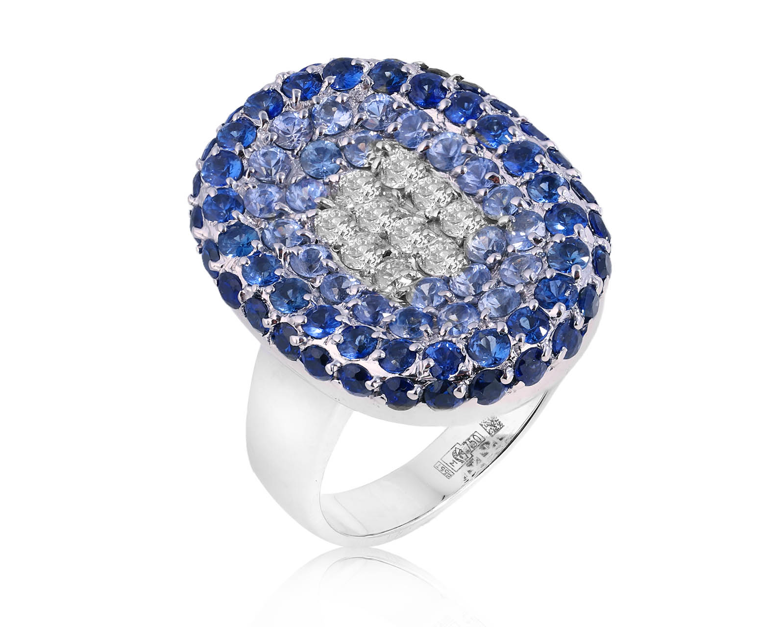 Золотое кольцо с сапфирами 3.04ct и бриллиантами 0.34ct 140825/19 Золотое кольцо с сапфирами 3.04ct и бриллиантами 0.34ct 140825/19