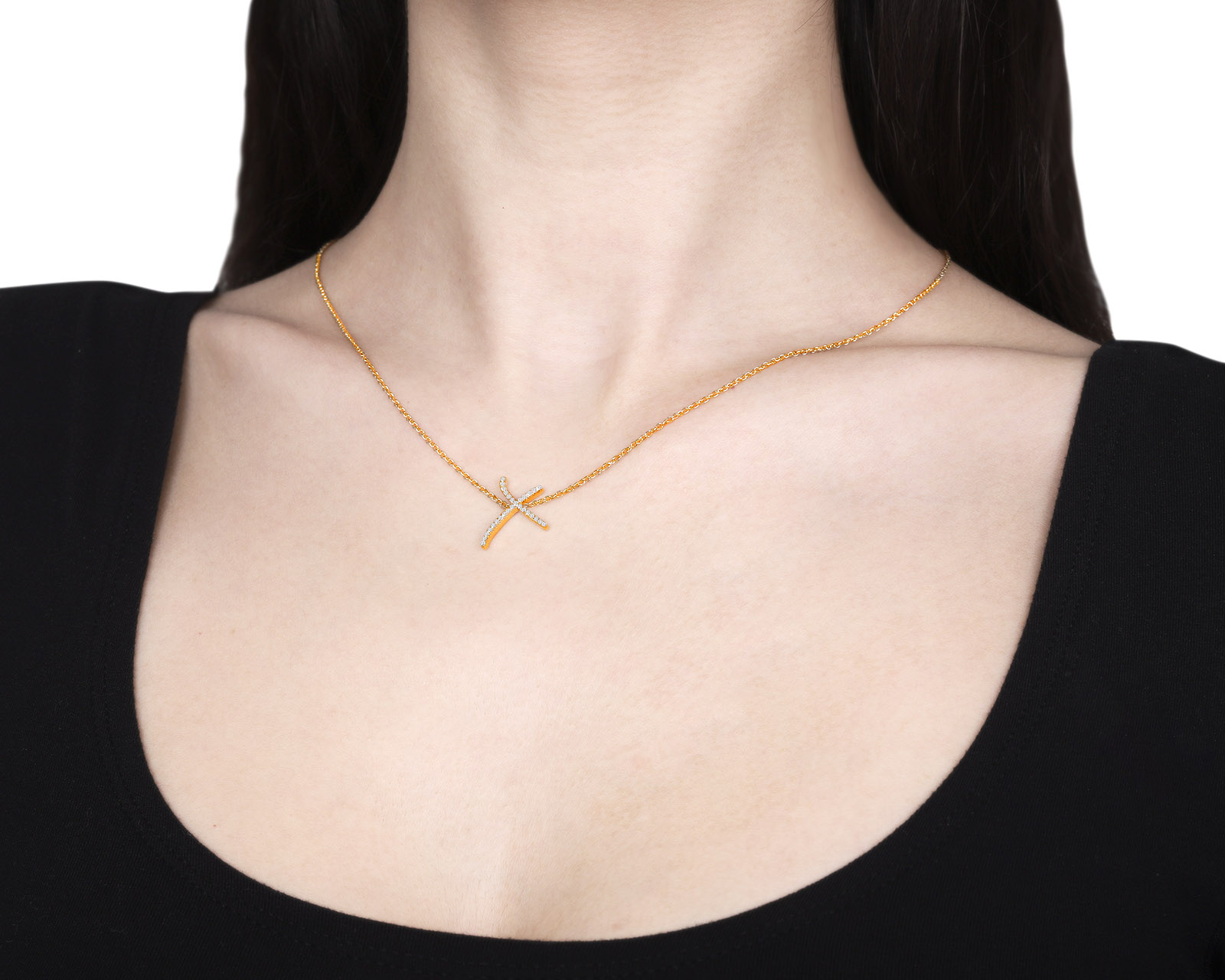 Оригинальный золотой кулон Stephen Webster Neon Emin Kiss Pendant