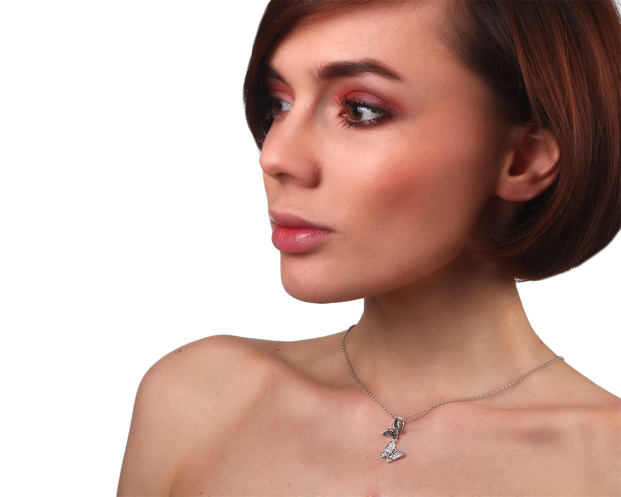 Изящное золотое колье с бриллиантами 0.29ct