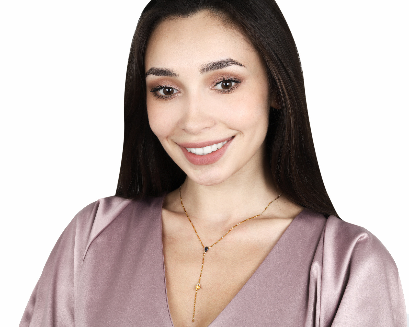 Оригинальное золотое колье с сапфиром 0.35ct Carrera y Carrera