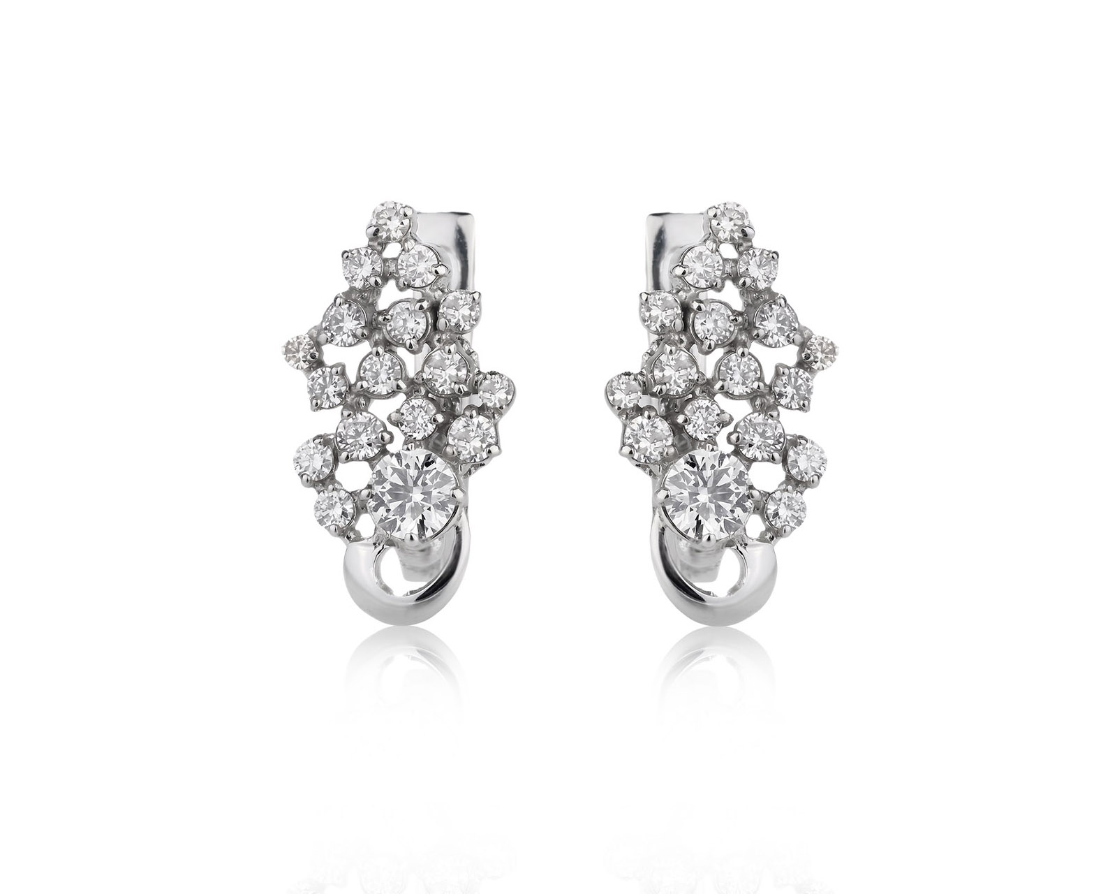 Золотые серьги с бриллиантами 0.84ct 110126/4