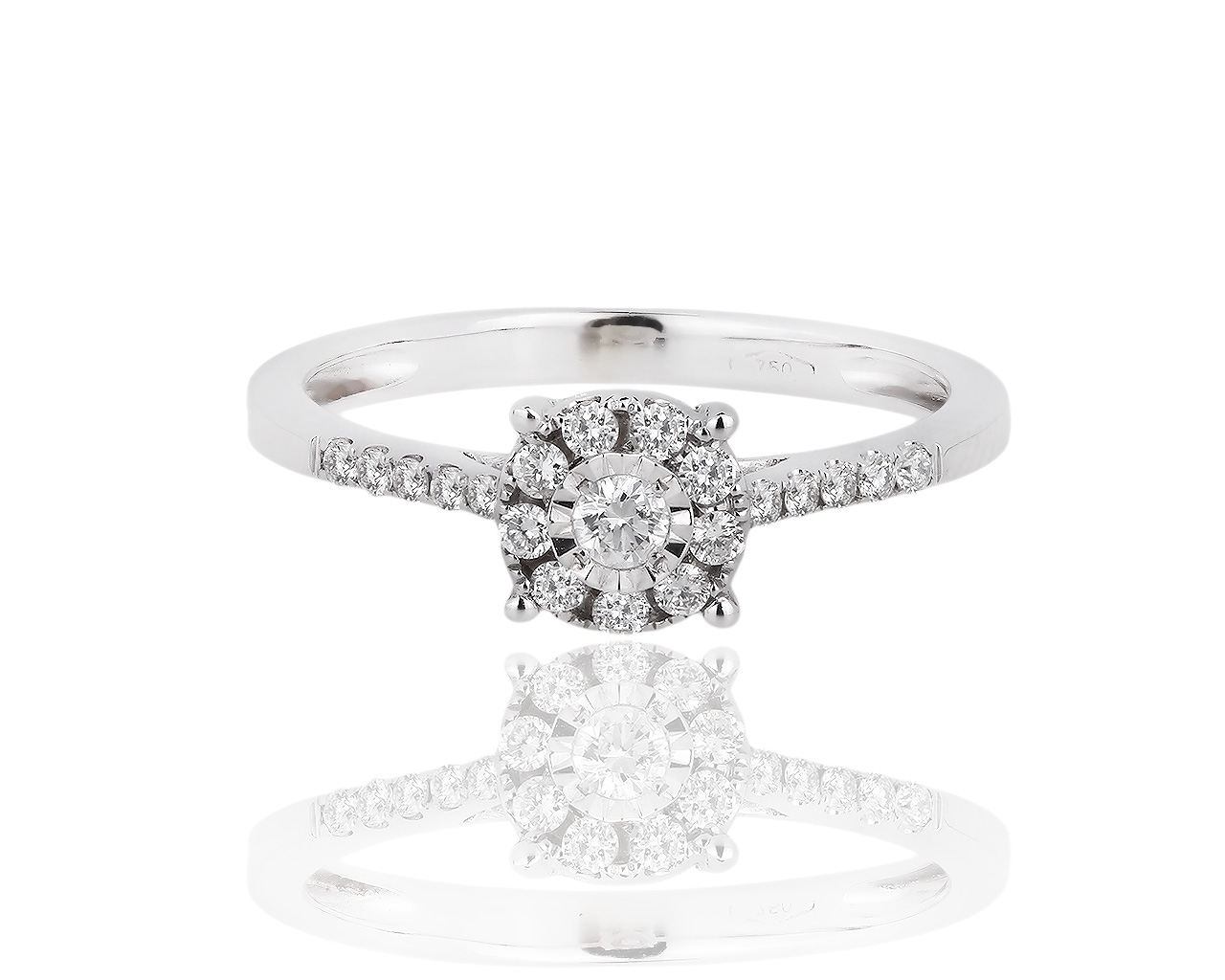 Итальянское золотое кольцо с бриллиантами 0.20ct 300518/3