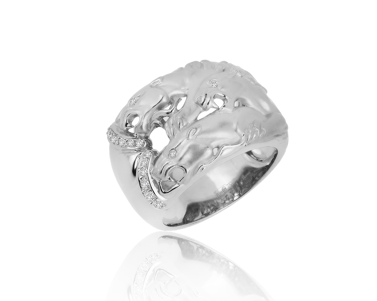 Оригинальное золотое кольцо с бриллиантами 0.11ct Carrera y Carrera 040120/2