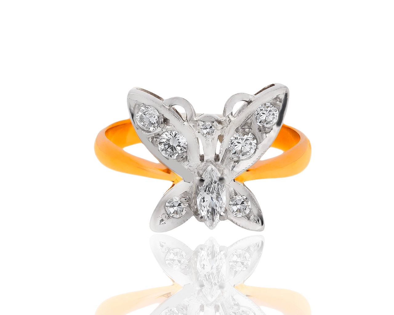 Прелестное золотое кольцо с бриллиантами 0.44ct 180519/32