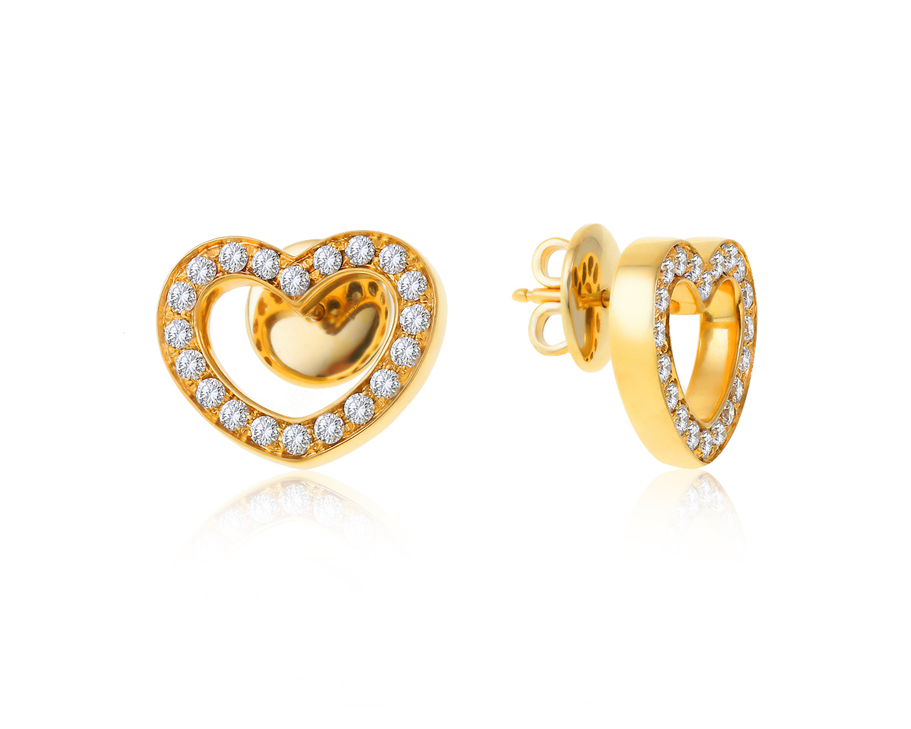 Оригинальные золотые серьги с бриллиантами 1.00ct Pasquale Bruni 031120/016