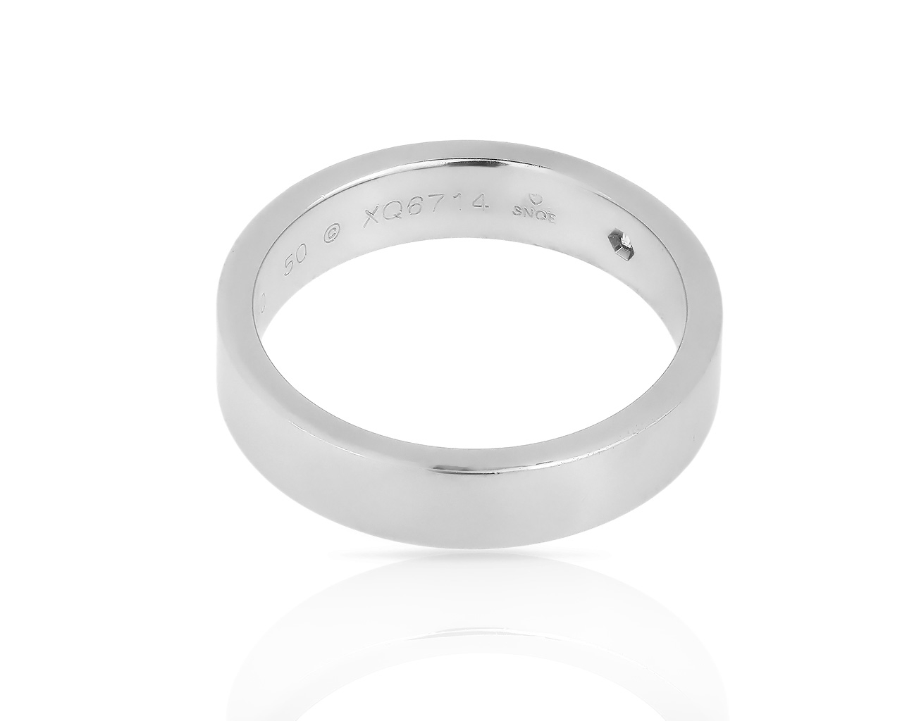 Платиновое кольцо с бриллиантом 0.03ct C de Cartier