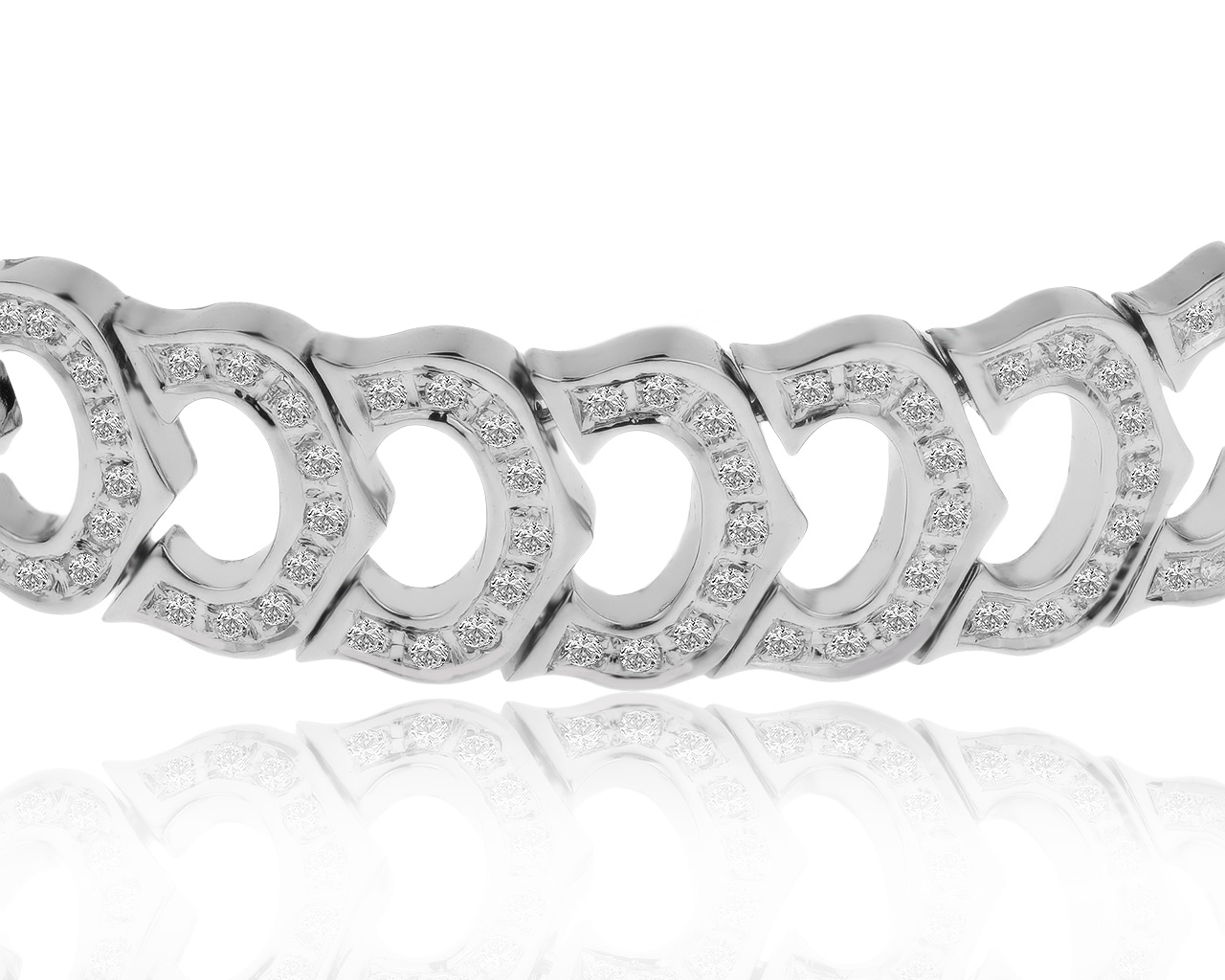 Внушительный золотой браслет с бриллиантами 2.80ct