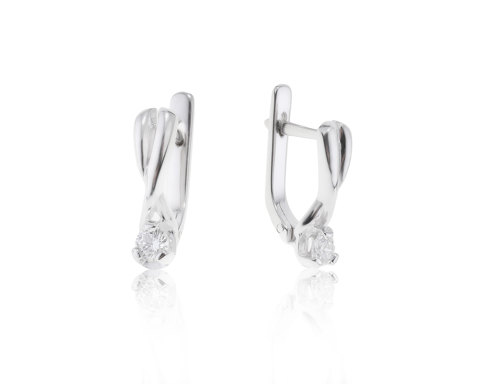 Золотые серьги с бриллиантами 0.22ct 290523/7
