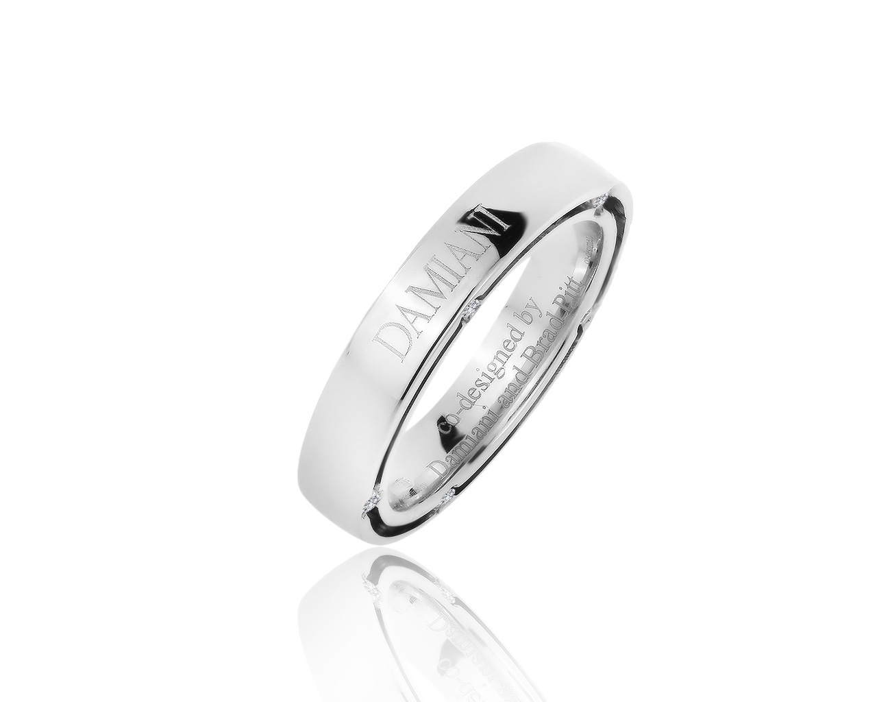 Оригинальное золотое кольцо с бриллиантами 0.08ct Damiani 080819/1