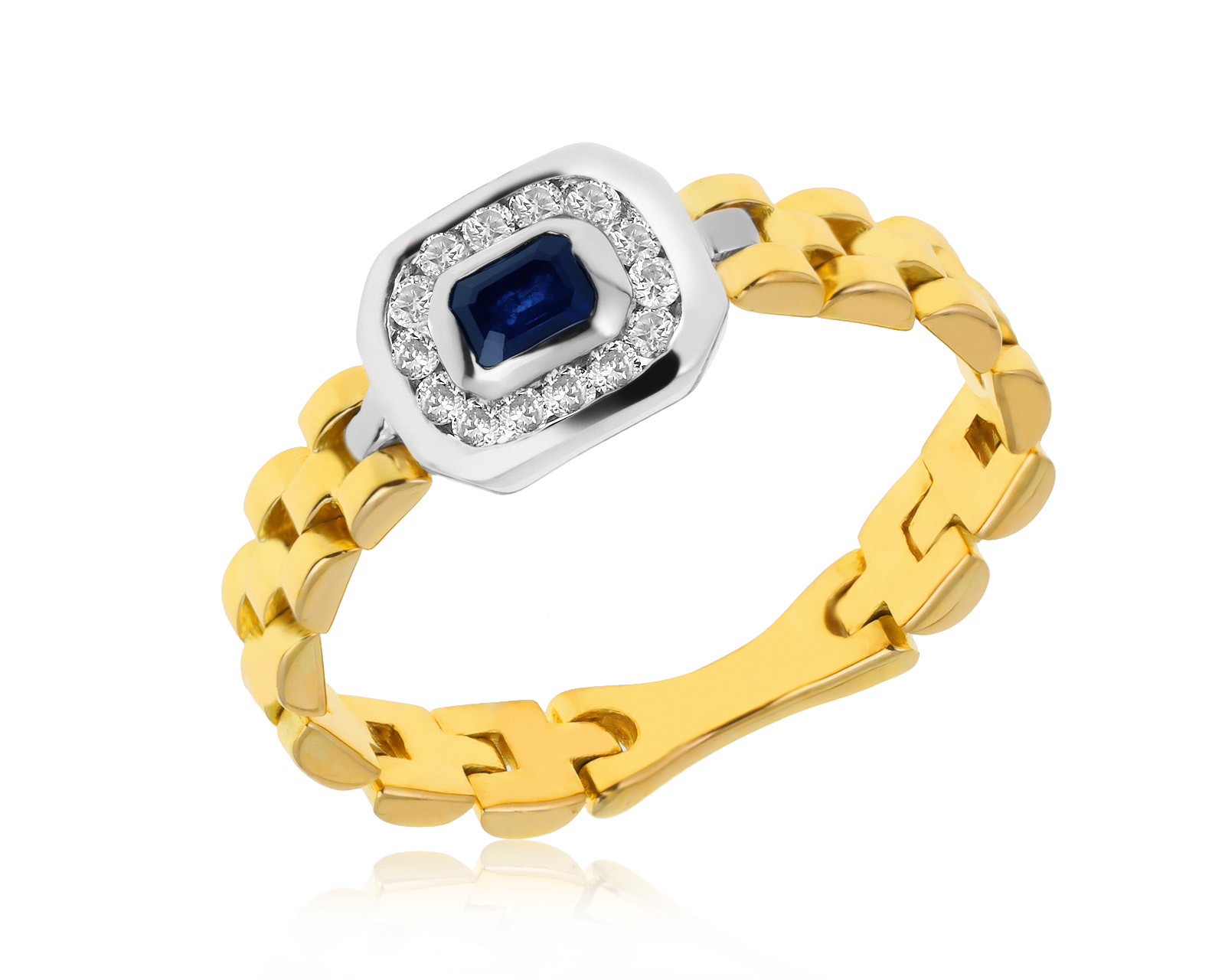 Роскошное золотое кольцо с сапфиром 0.27ct 080621/14