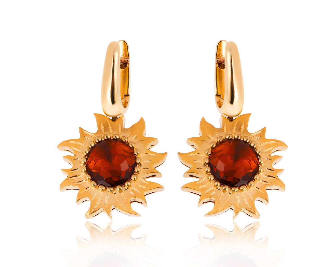 Оригинальные золотые серьги с цитринами 1.96ct Carrera y Carrera Sol Y Sombra 200820/15