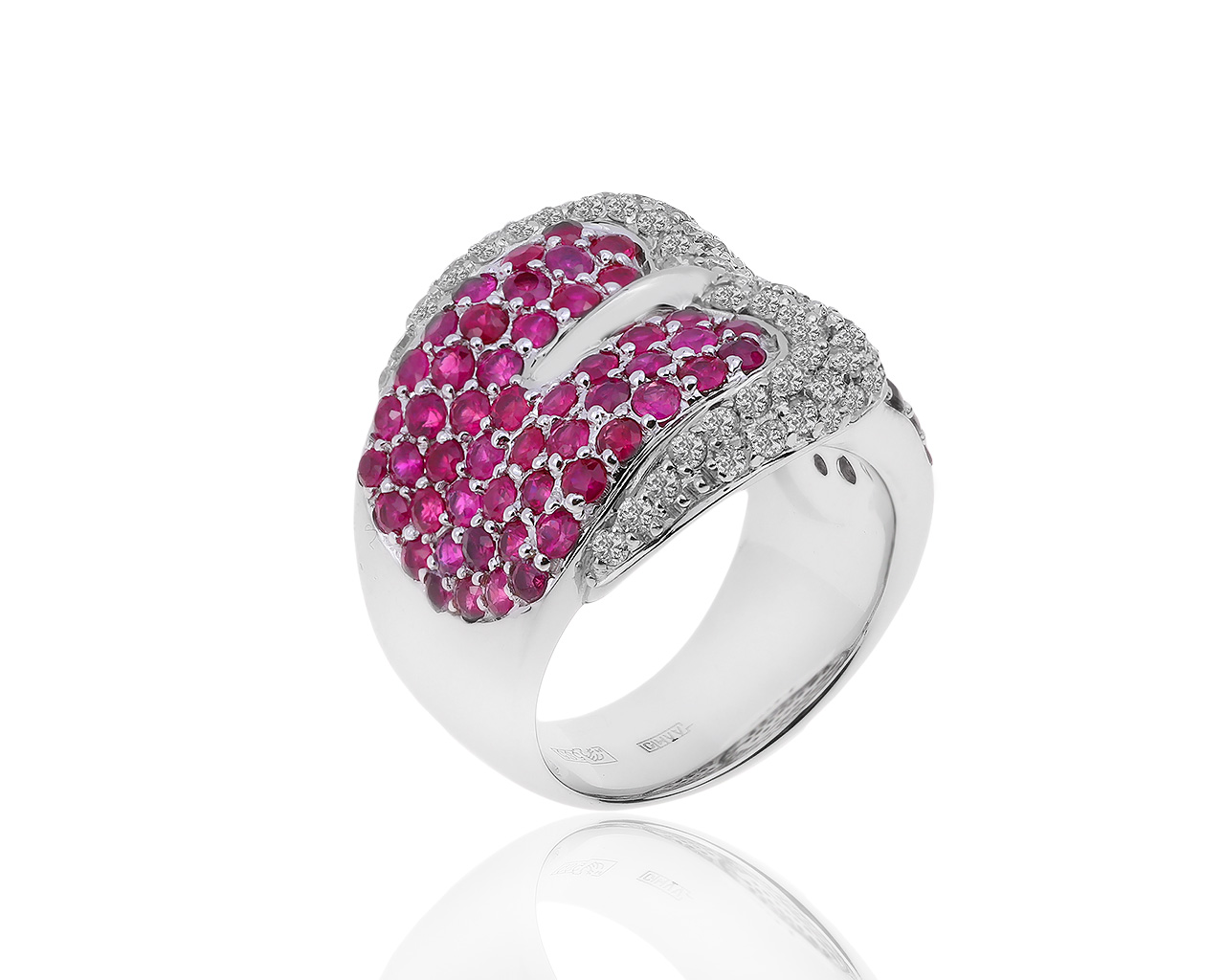 Изумительное золотое кольцо с рубинами 2.46ct 210320/4