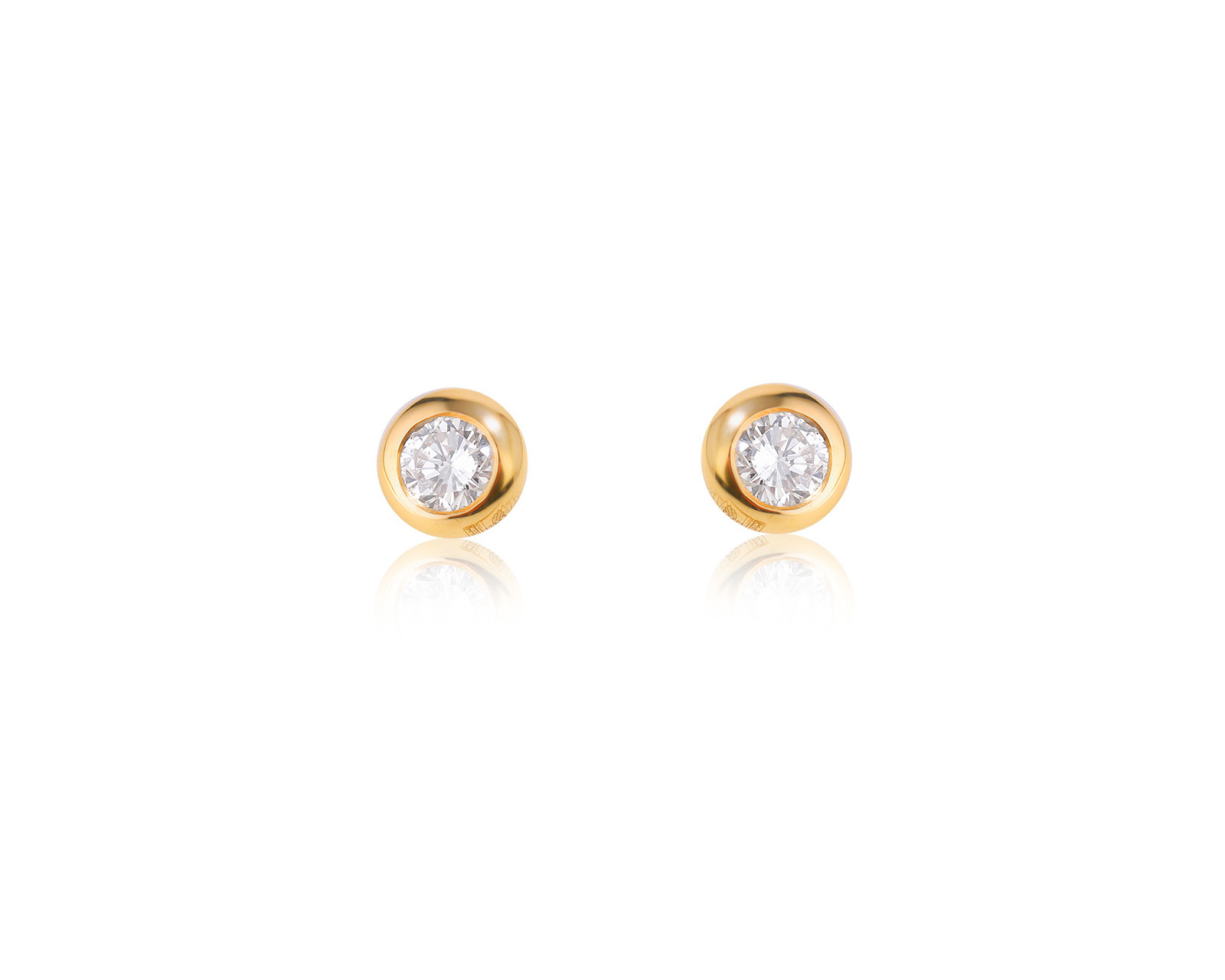 Золотые серьги с бриллиантами 0.45ct