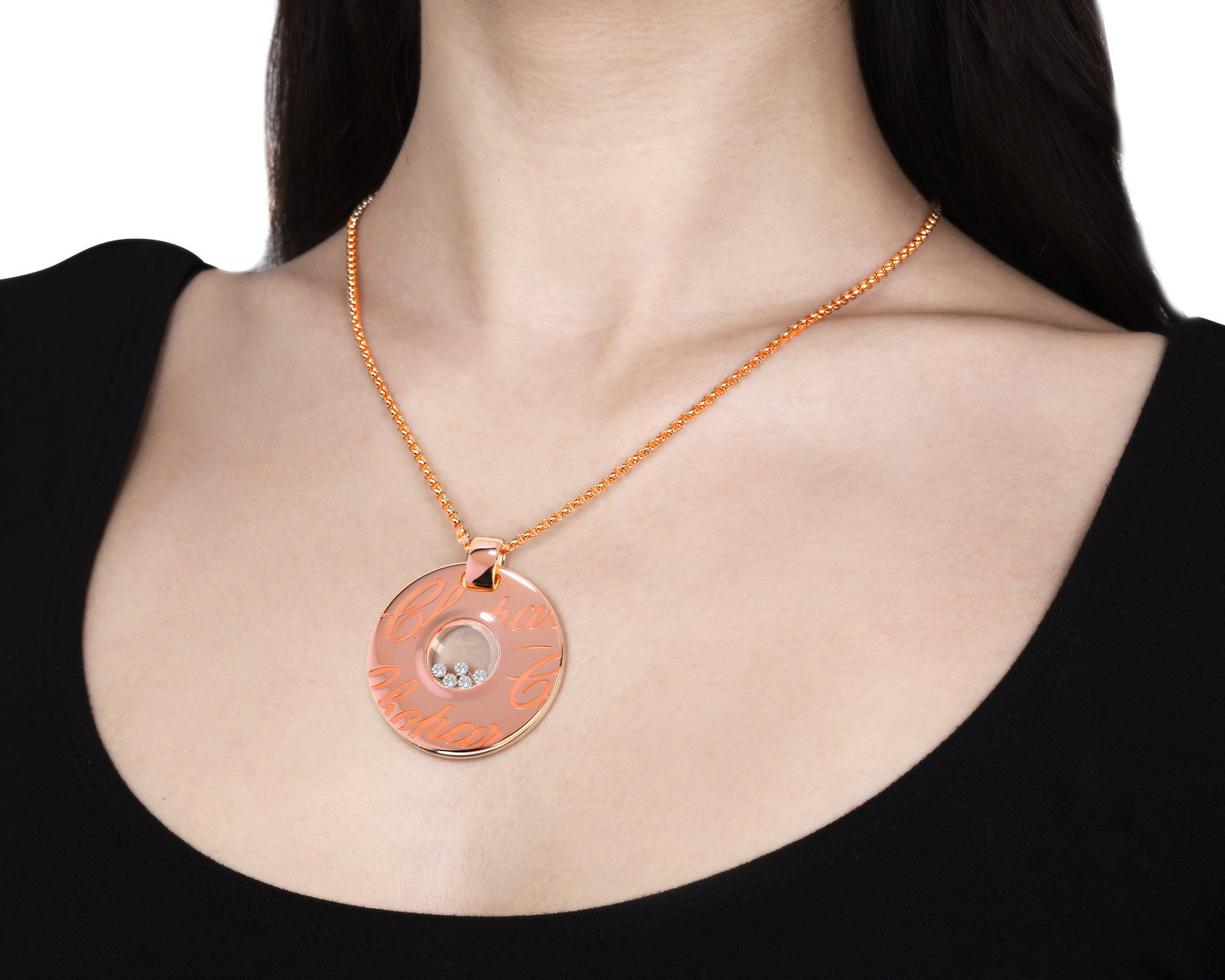 Оригинальный золотой кулон Chopard Chopadissimo