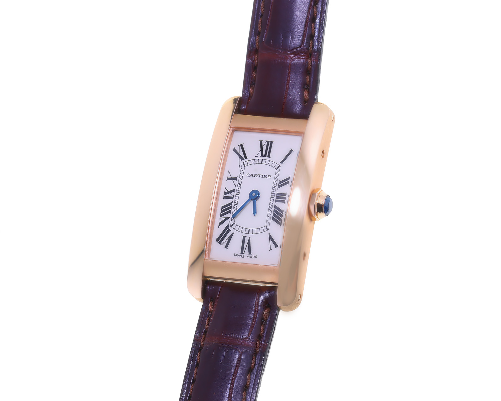 Оригинальные золотые часы Cartier Tank 040423/4