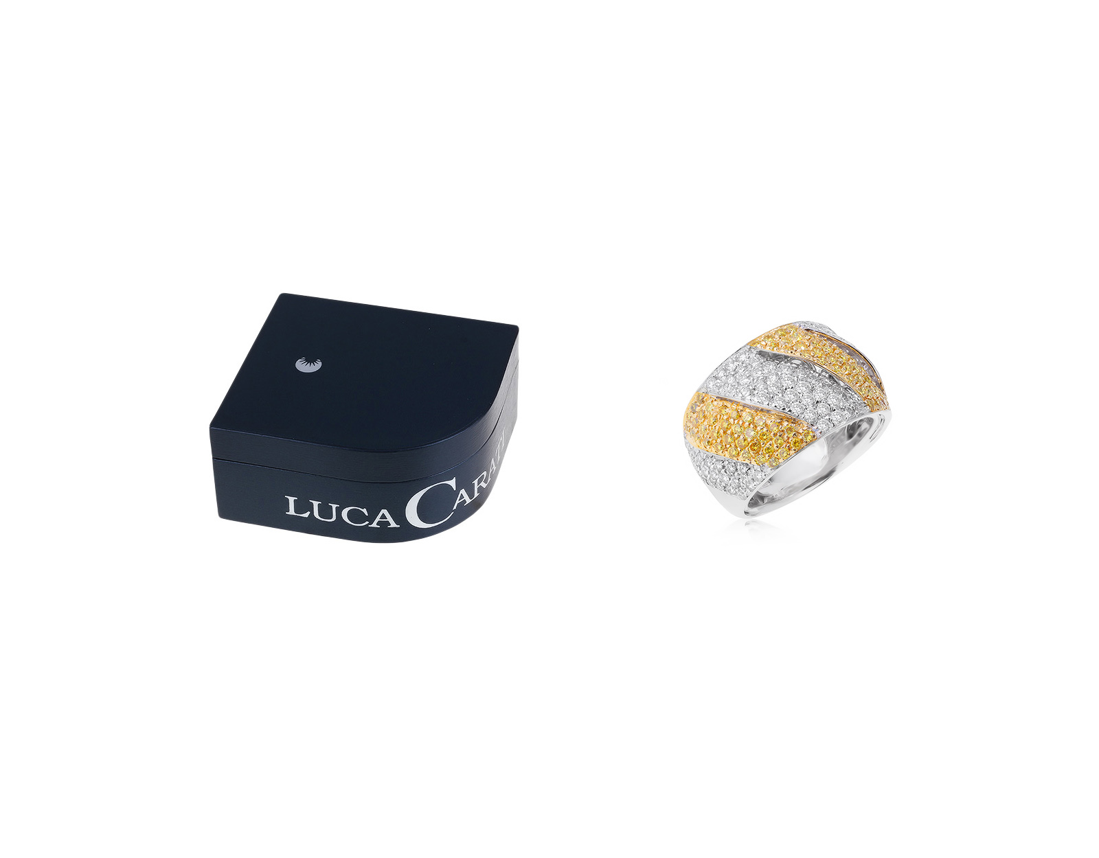 Оригинальное золотое кольцо с бриллиантами 2.21ct Luca Carati