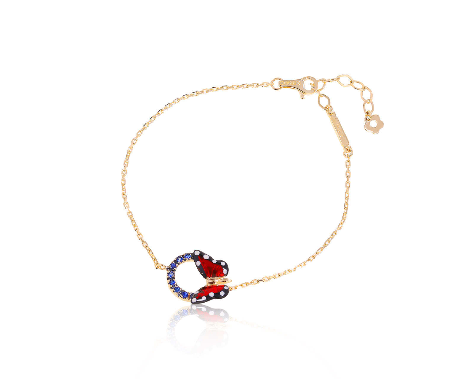 Оригинальный золотой браслет Roberto Bravo Monarch Butterfly 100722/6