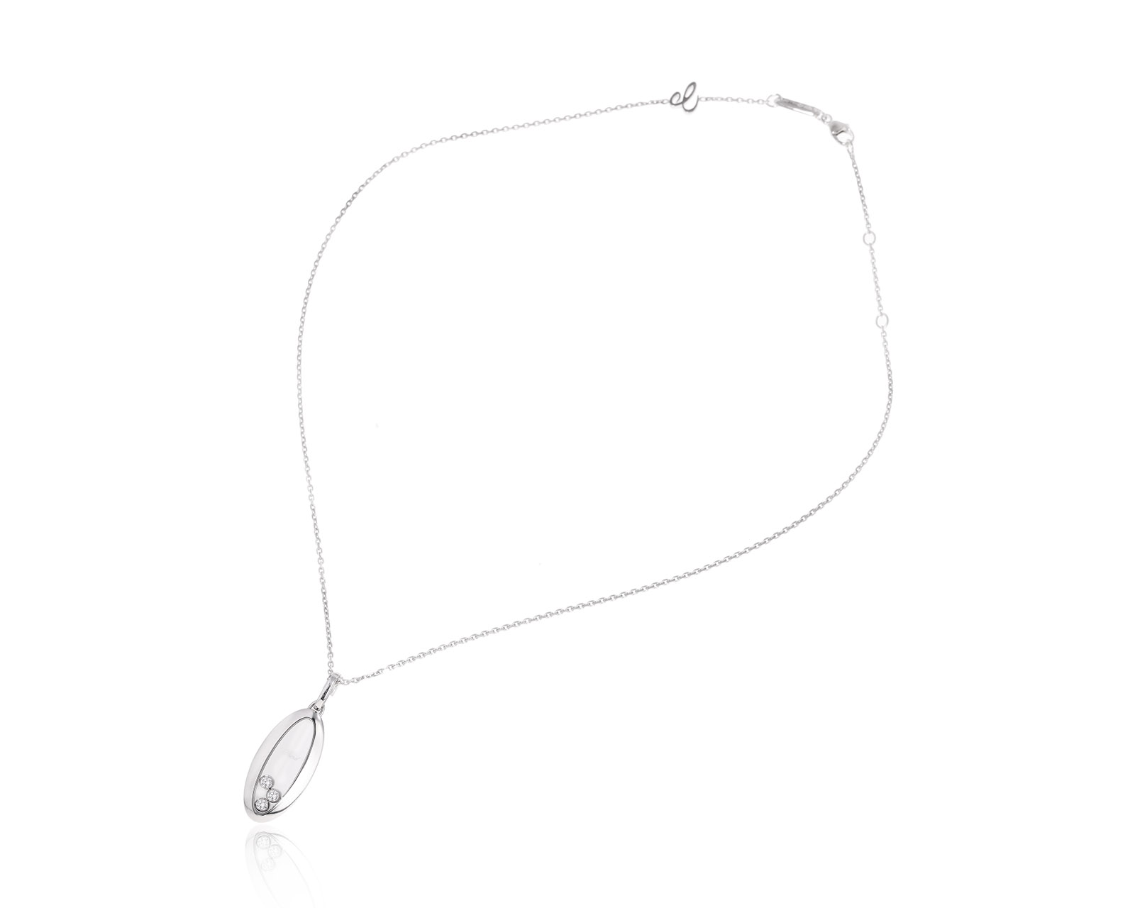 Оригинальный золотой кулон с бриллиантами 0.17ct Chopard Happy Diamonds