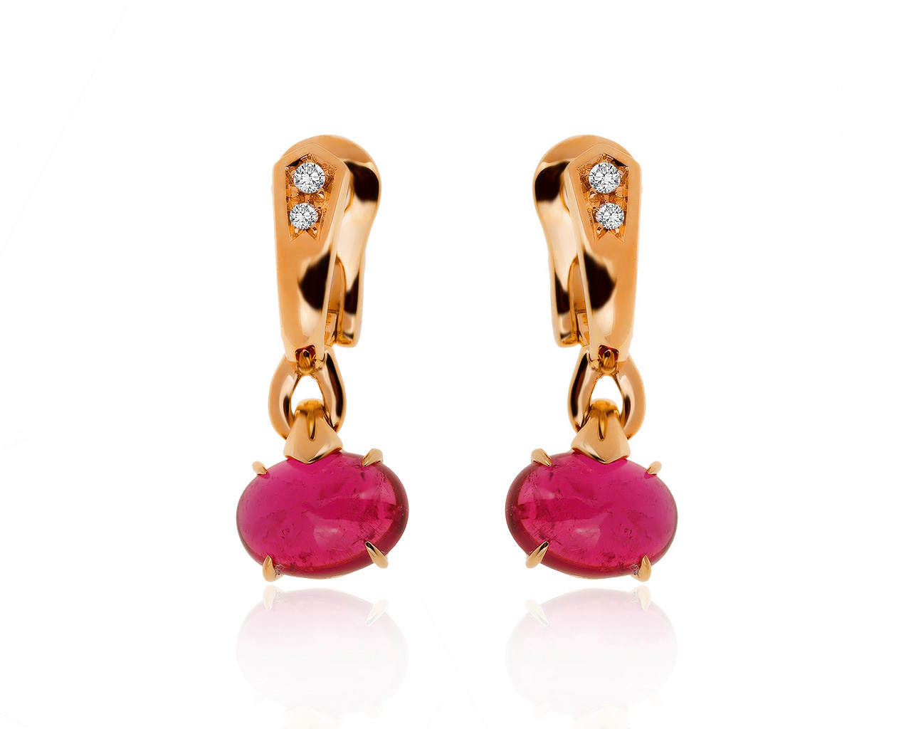 Оригинальные золотые серьги с турмалинами 6.10ct Bvlgari 100320/10 Оригинальные золотые серьги с турмалинами 6.10ct Bvlgari 100320/10
