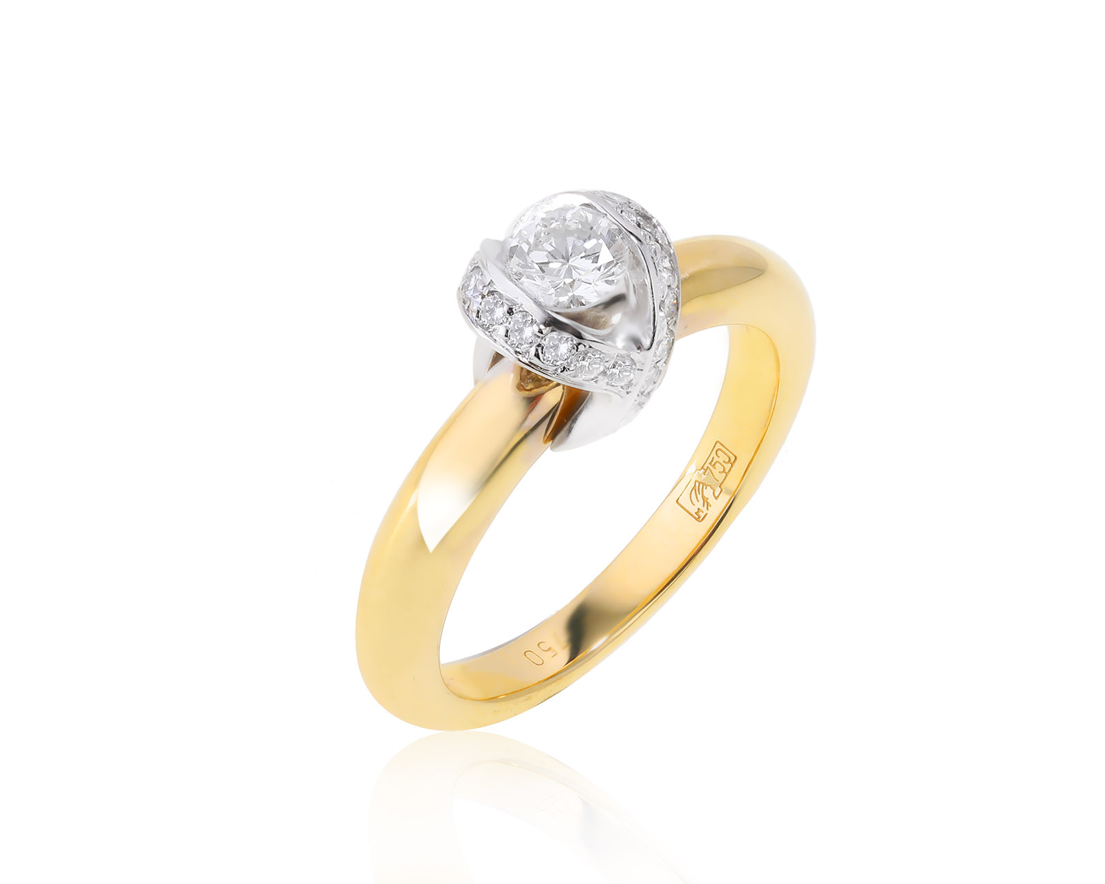Прелестное золотое кольцо с бриллиантами 0.49ct 210722/9