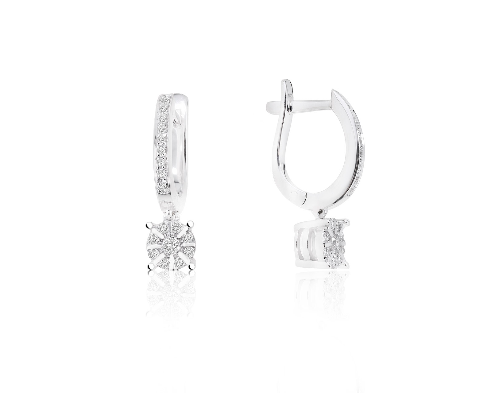 Изысканные золотые серьги с бриллиантами 0.32ct 201021/2