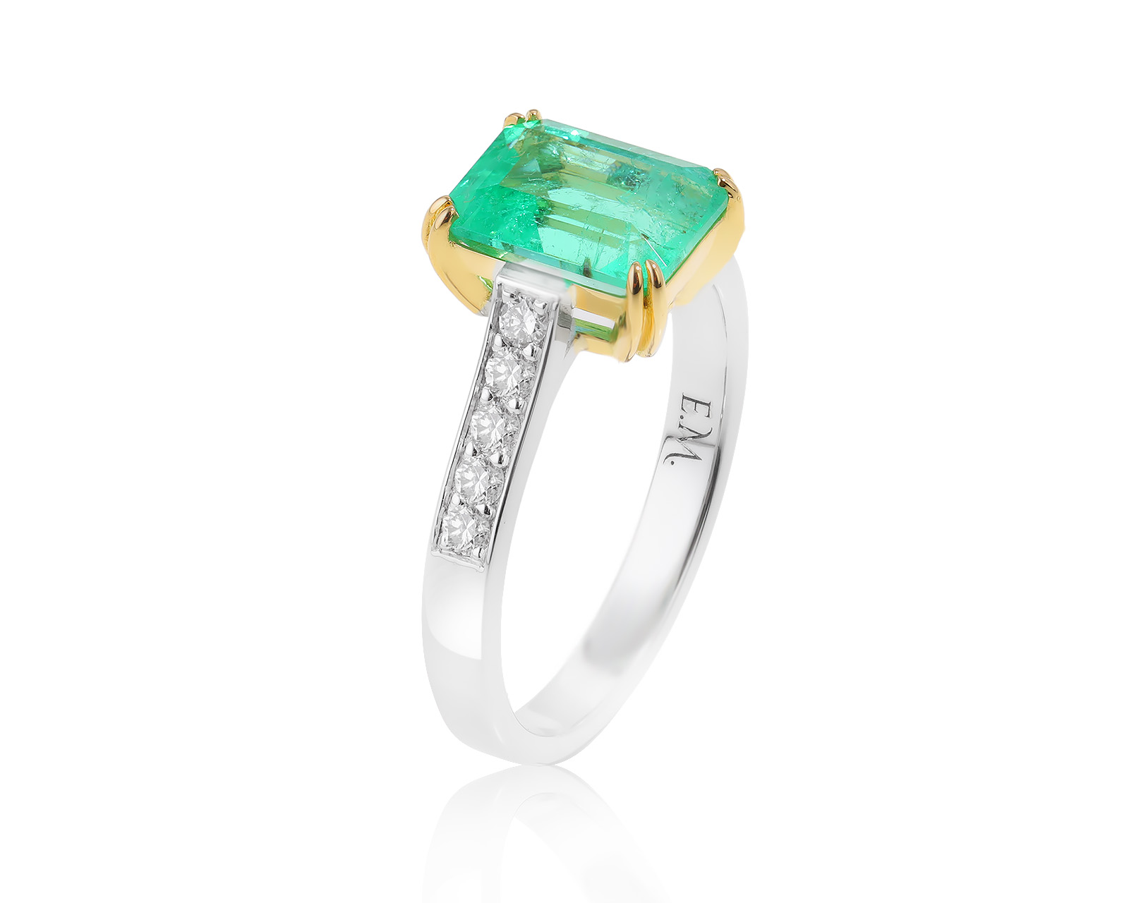 Золотое кольцо с изумрудом 1.98ct Evgeny Matveev 190324/5