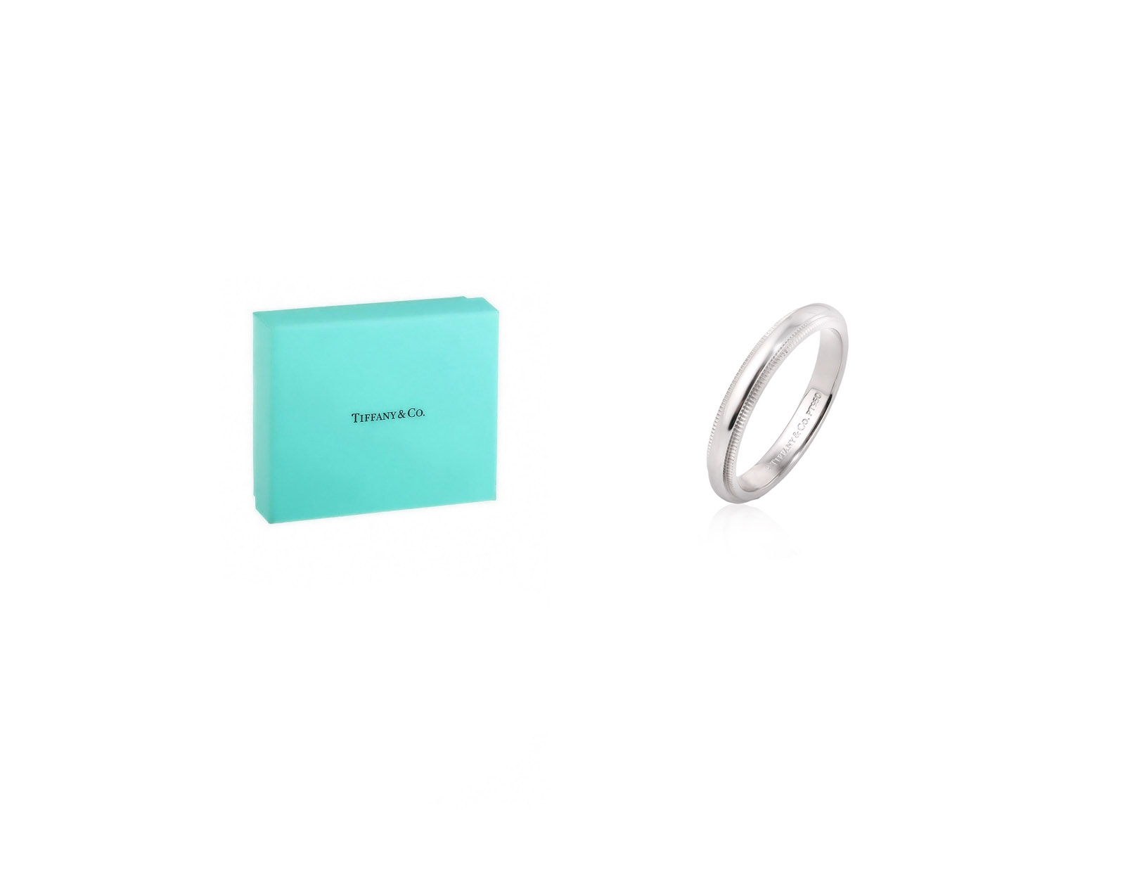 Оригинальное платиновое кольцо Tiffany&Co Milgraine