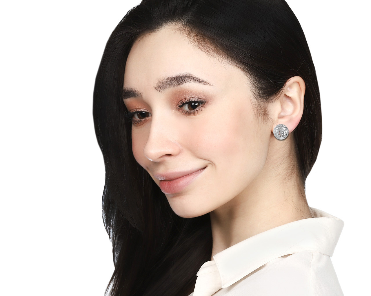 Красивые золотые серьги с бриллиантами 1.33ct