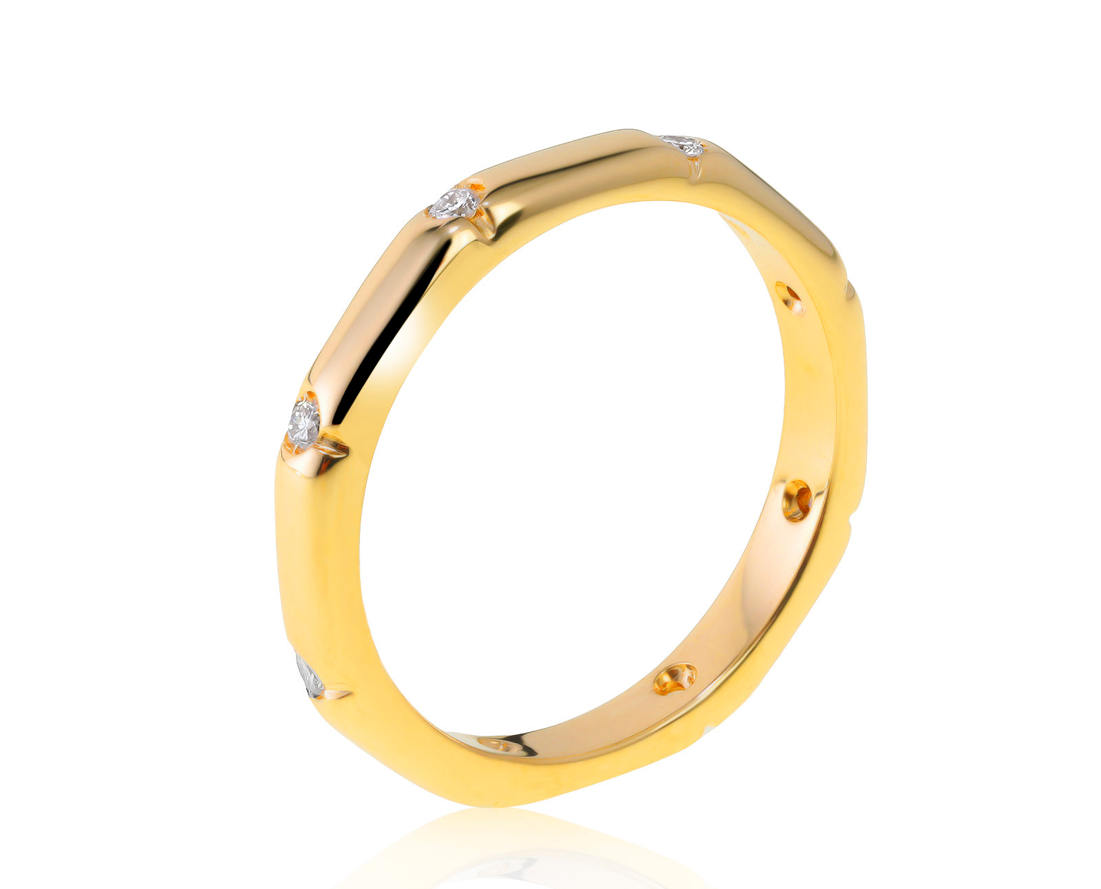 Итальянское золотое кольцо с бриллиантами 0.16ct 140921/3 Итальянское золотое кольцо с бриллиантами 0.16ct 140921/3