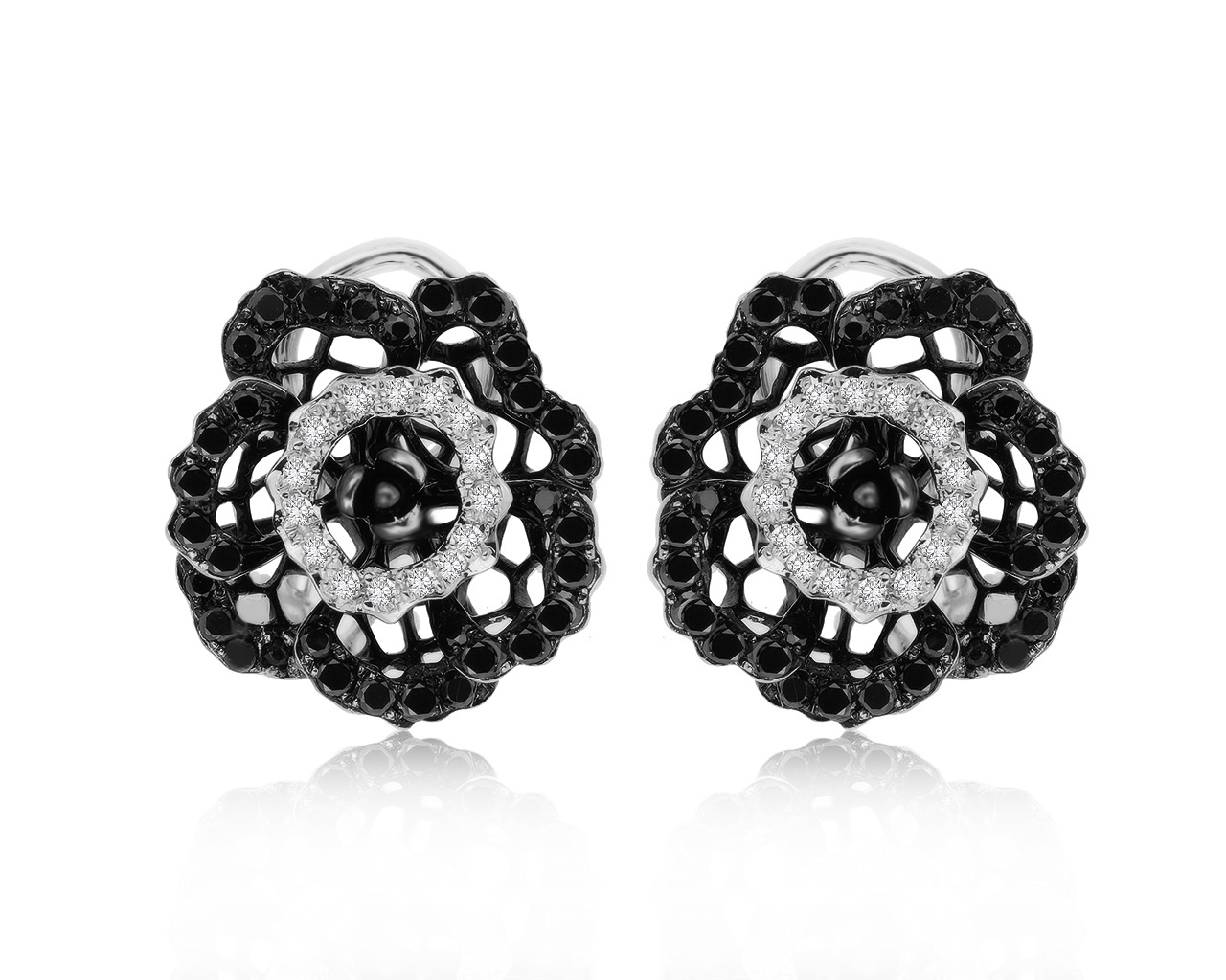 Оригинальные золотые серьги с бриллиантами 0.87ct Roberto Bravo 201020/9