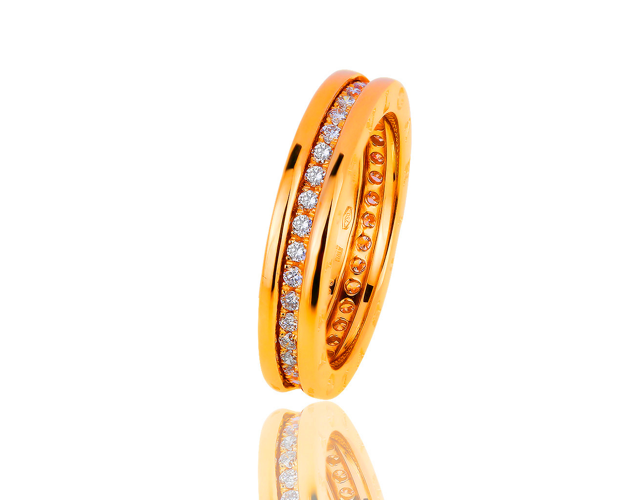 Оригинальное золотое кольцо с бриллиантами 0.54ct Bvlgari 200719/2 Оригинальное золотое кольцо с бриллиантами 0.54ct Bvlgari 200719/2
