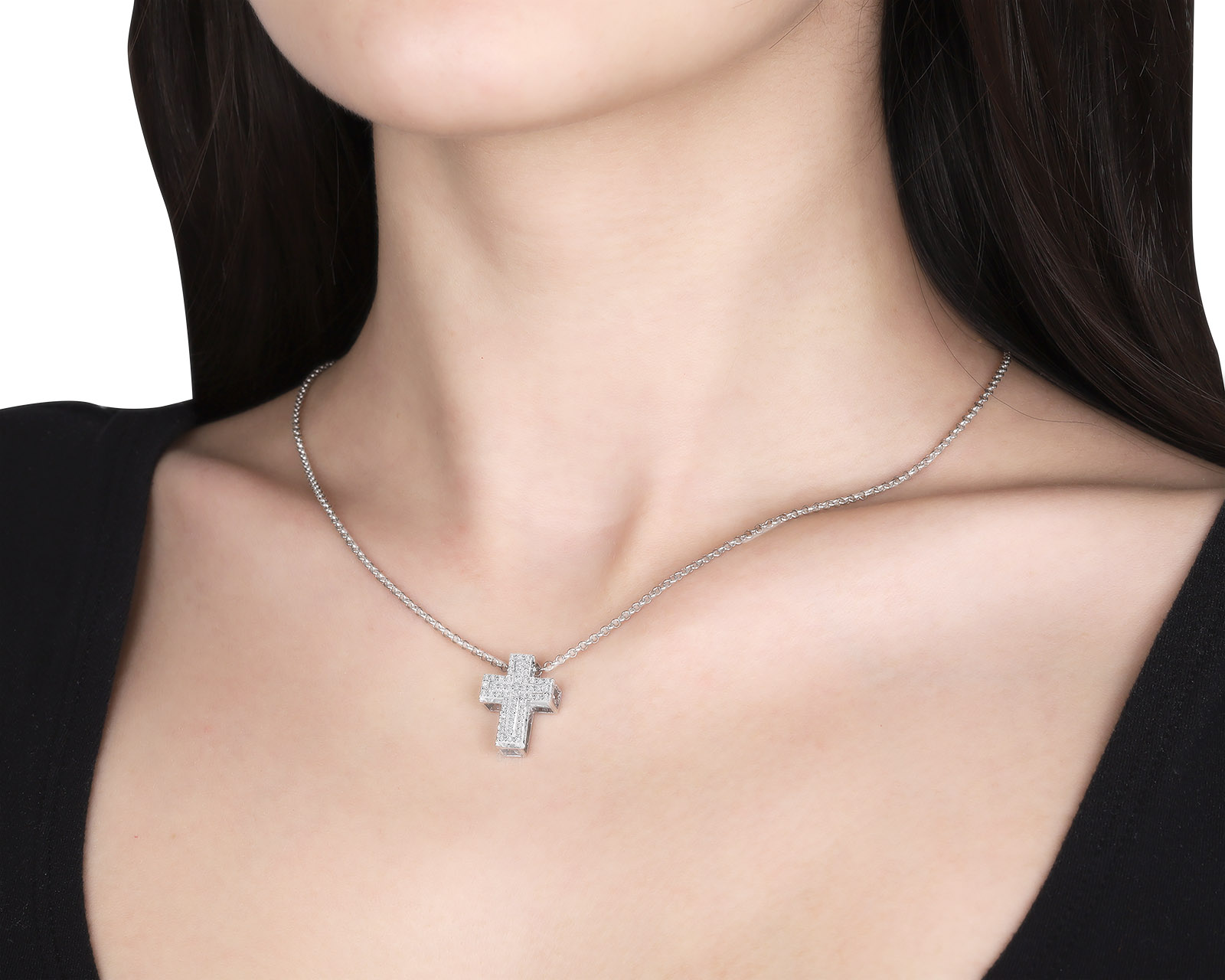 Безупречный золотой кулон с бриллиантами 0.72ct