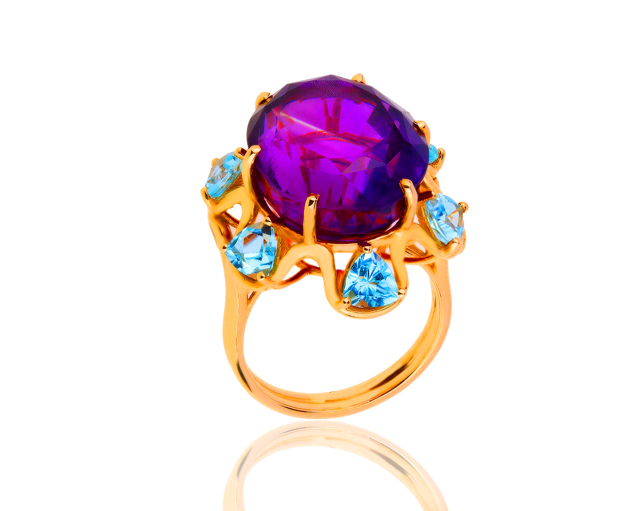 Восхитительное золотое кольцо с бриллиантами 0.10ct 170819/19