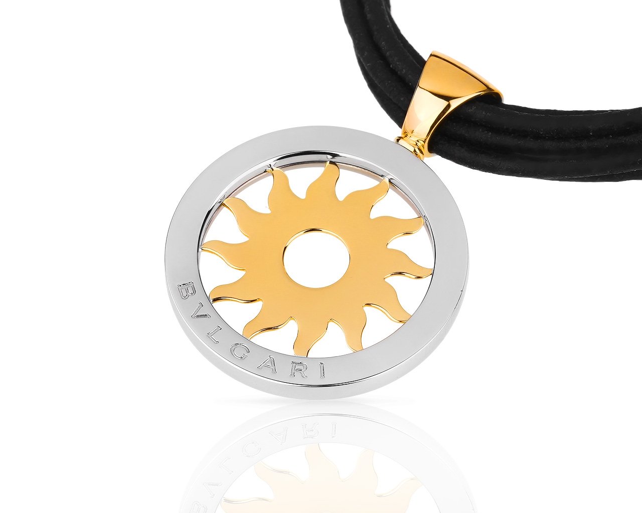 Оригинальная золотая подвеска Bvlgari Tondo Sun 120218/8