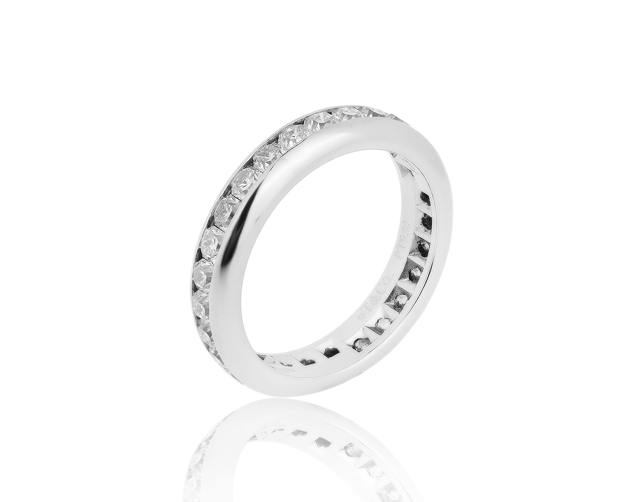 Оригинальное платиновое кольцо с бриллиантами 1.42ct Tiffany&Co