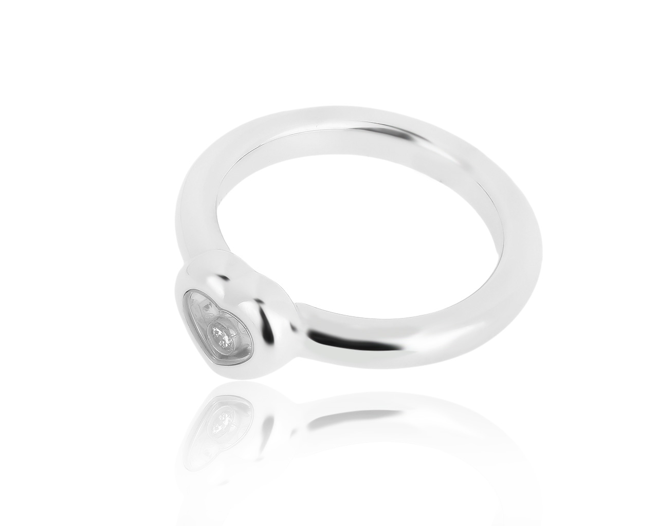 Оригинальное золотое кольцо с бриллиантом 0.05ct Chopard