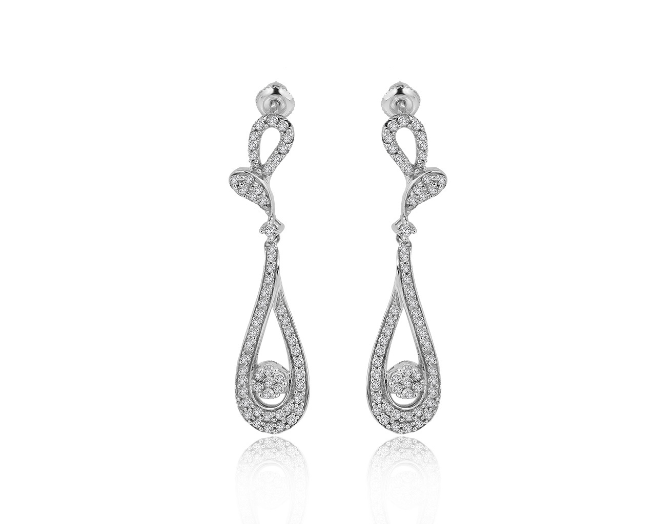 Стильные золотые серьги с бриллиантами 0.71ct 210619/4