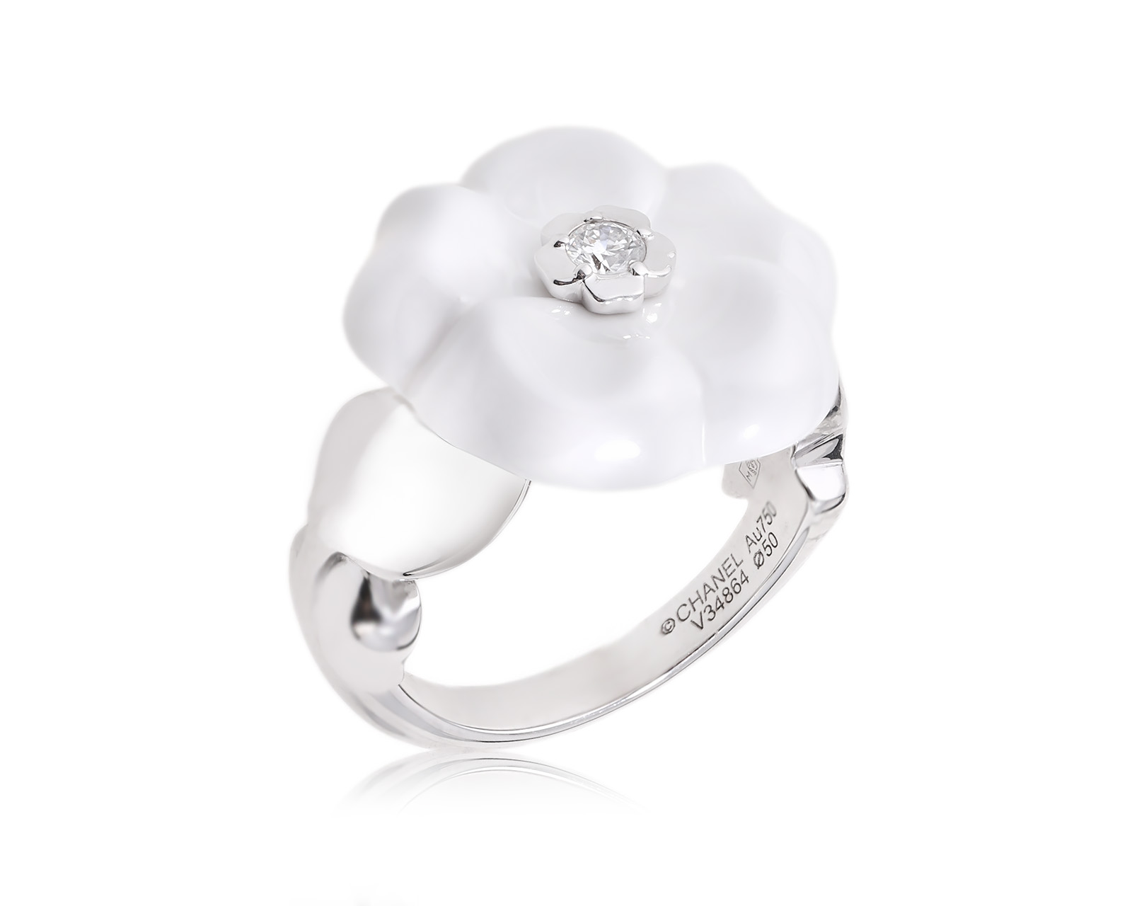 Оригинальное золотое кольцо Chanel Camelia Galbe 041123/2